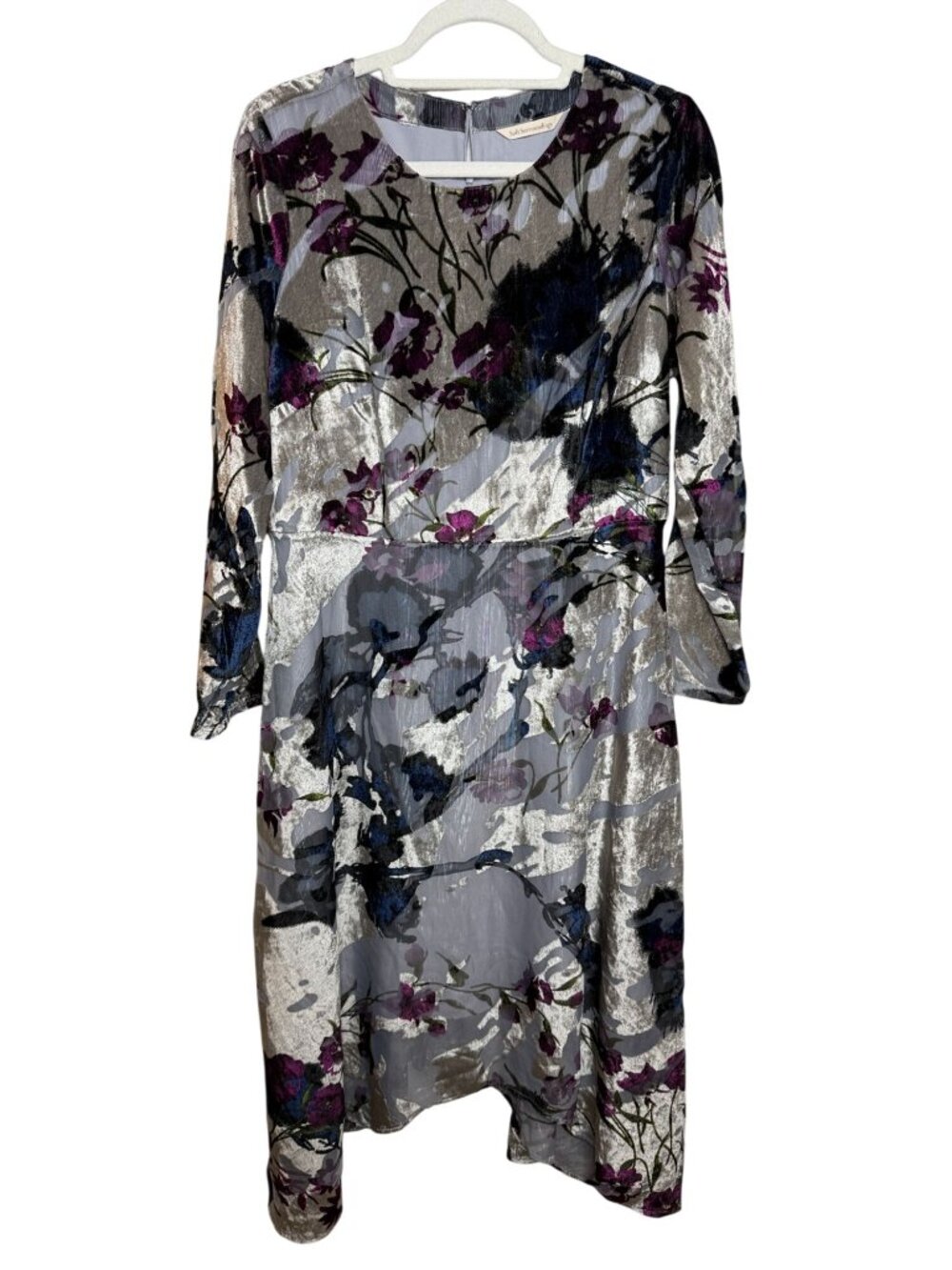 Soft Surroundings S Velvet Burnout Floral Maxi Dress Whimsigoth Romantic